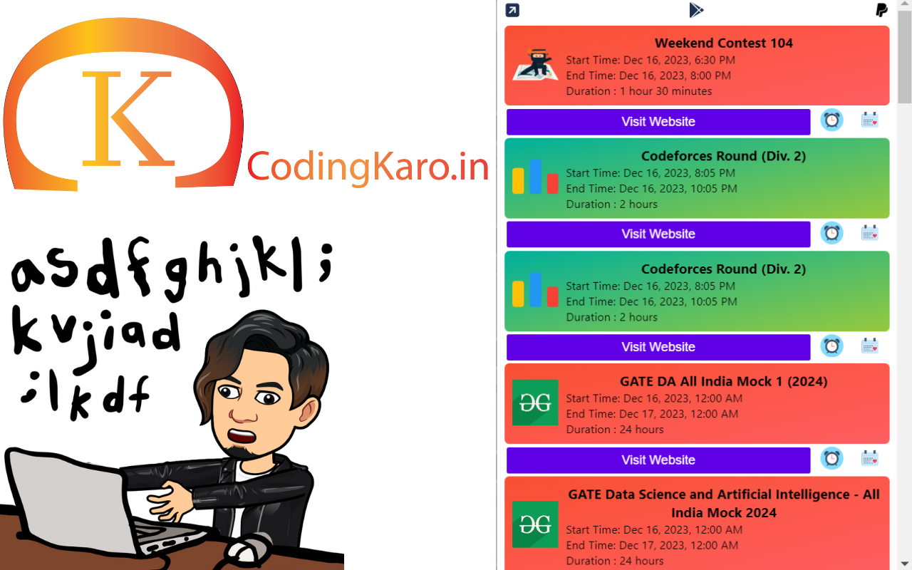 CodingKaro Chrome Extension
